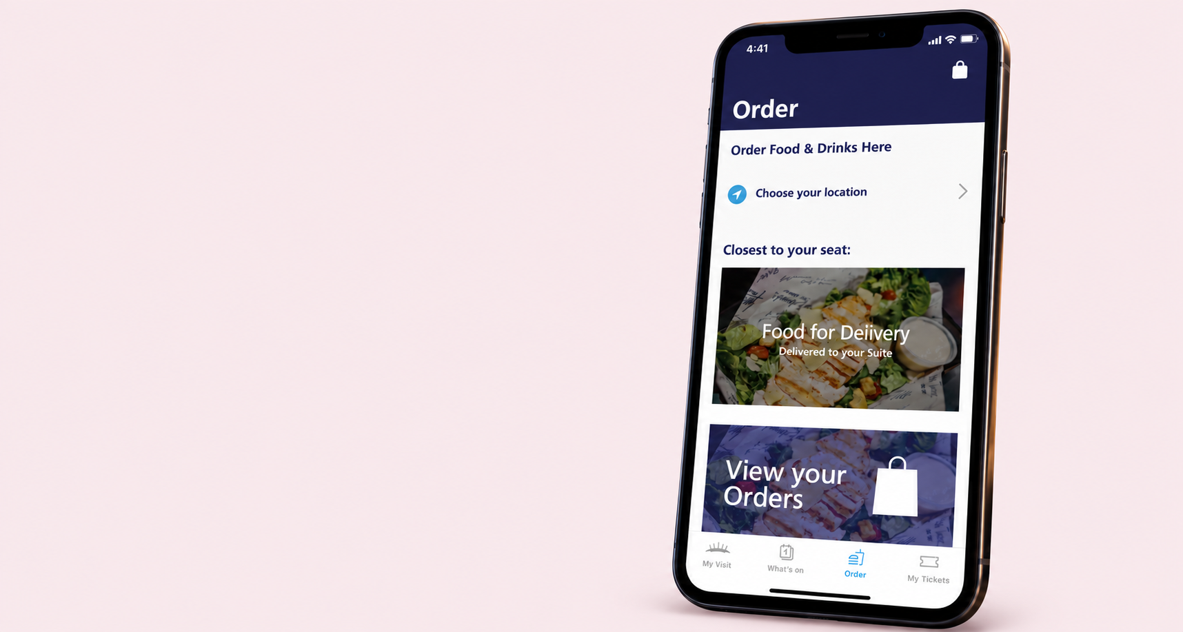 The O2 food and drink ordering experience