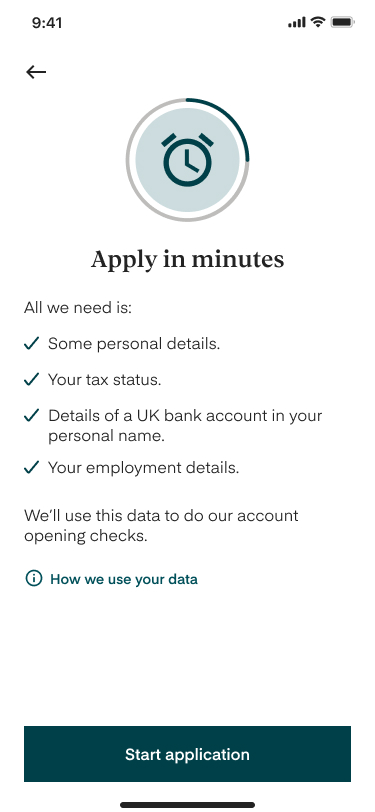 Application introduction screen