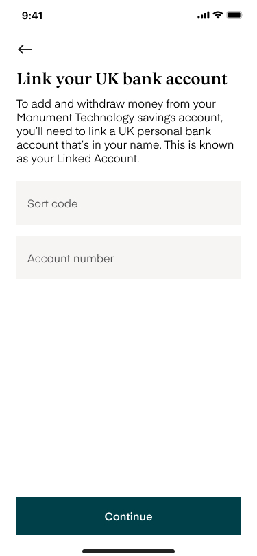 Link your UK bank account