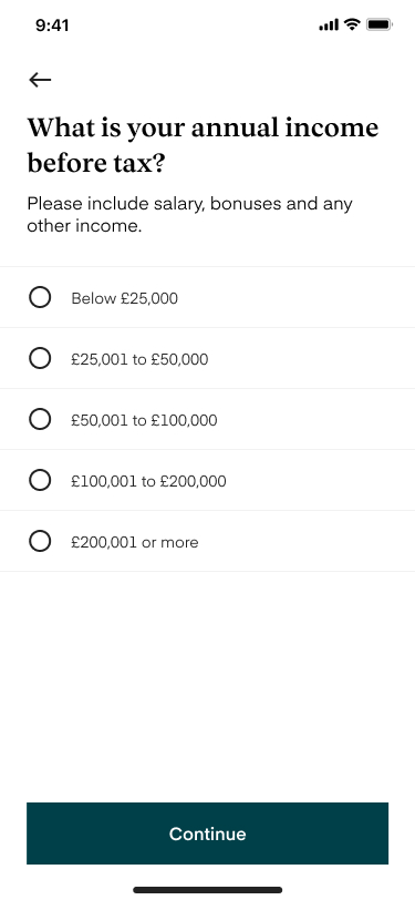 What is your annual income before tax?