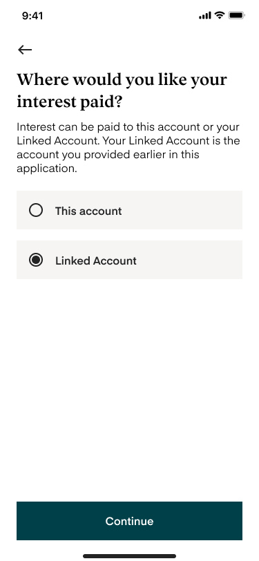 Where would you like your interest paid?