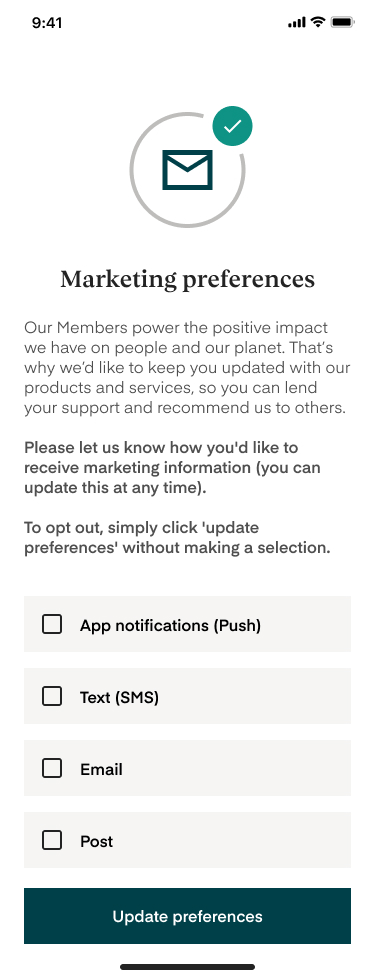 Marketing preferences