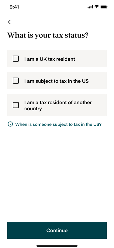 What is your tax status?