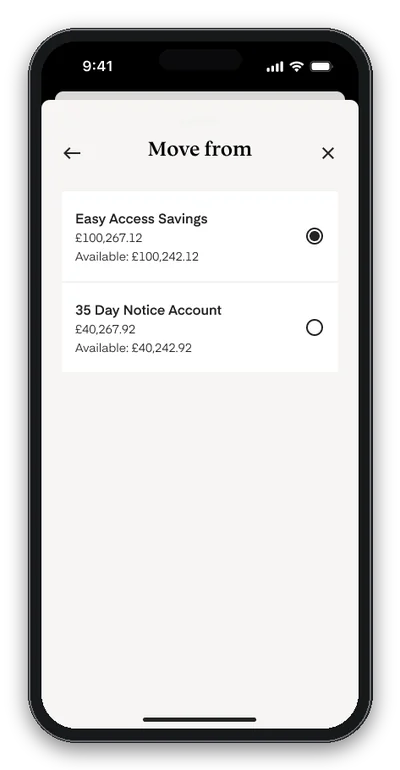 Only the accounts money can actually leave