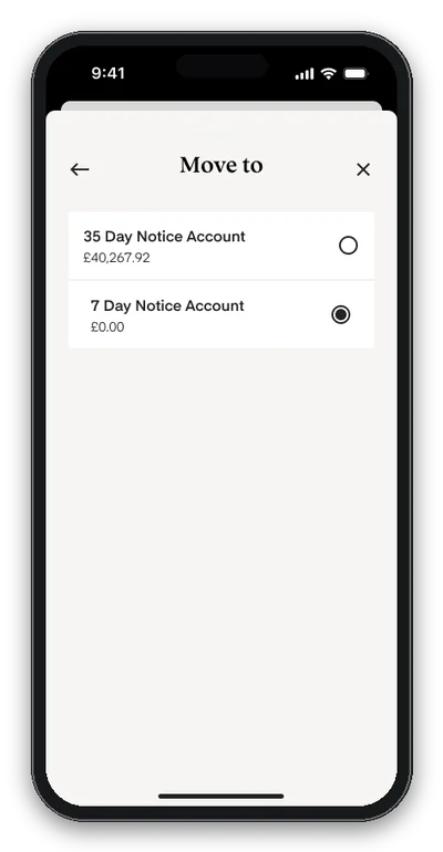 The account being moved from is not in the list